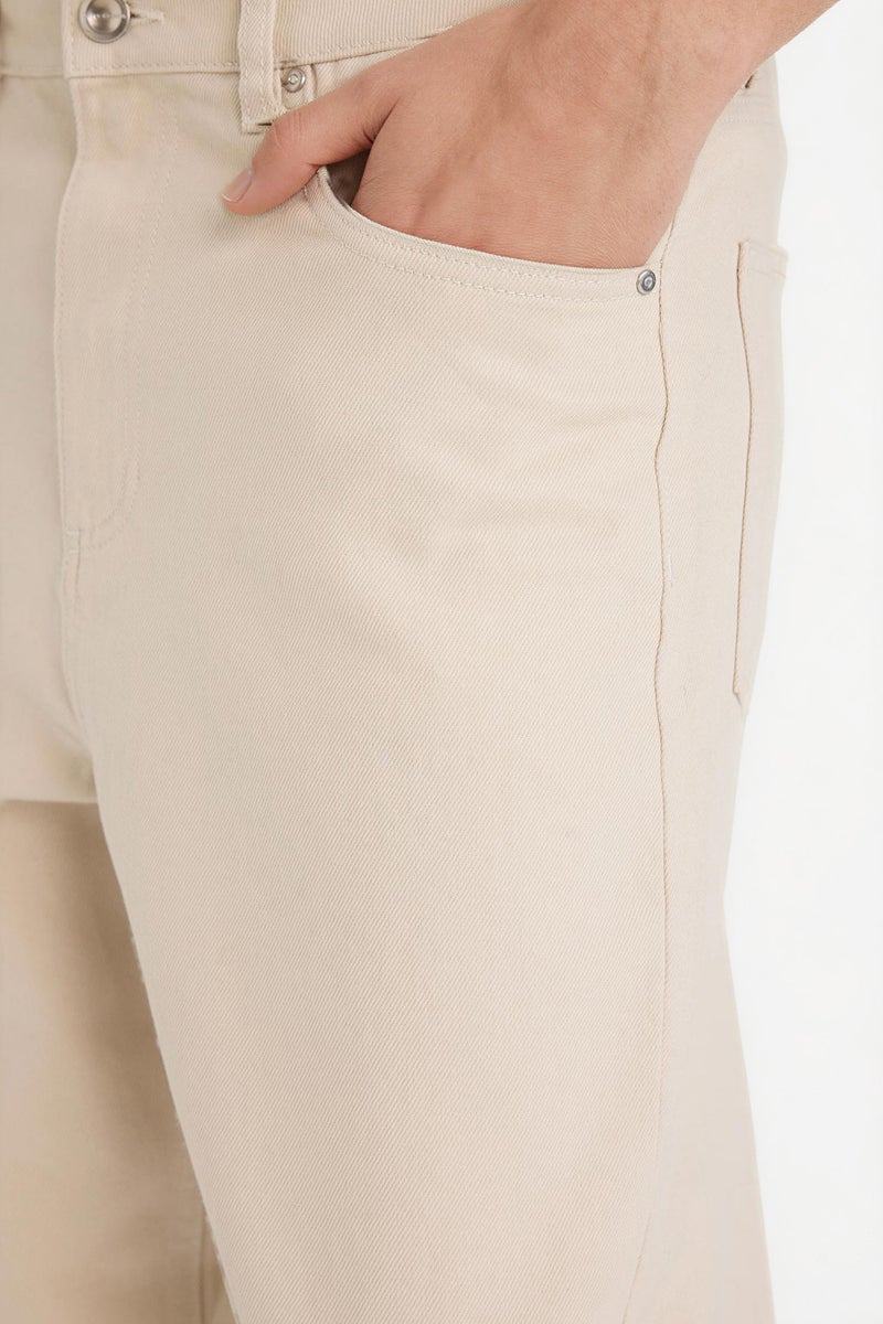 DeFacto Beige Man Baggy Fit Regular Leg Jeans Casual - Image 4